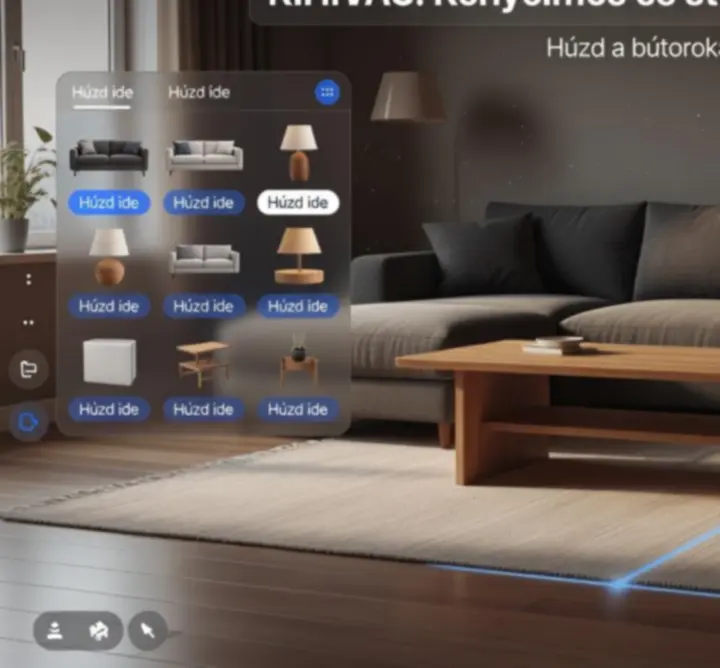 Digitális nappali tervezése a Design Home játékban modern bútorokkal